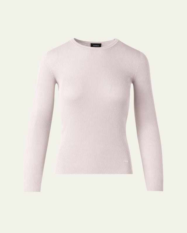Fitted Rib-Knit Sweater